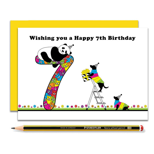 Dachshund 7th Birthday Card