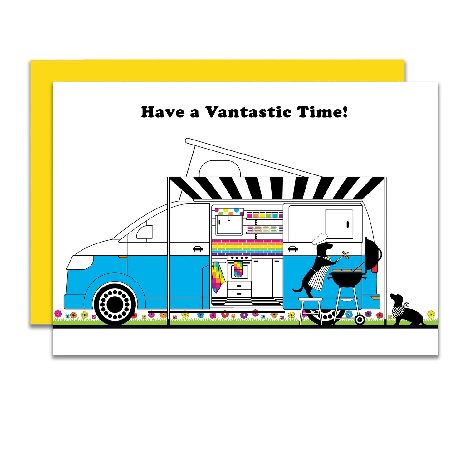 Dachshund Vanlife card