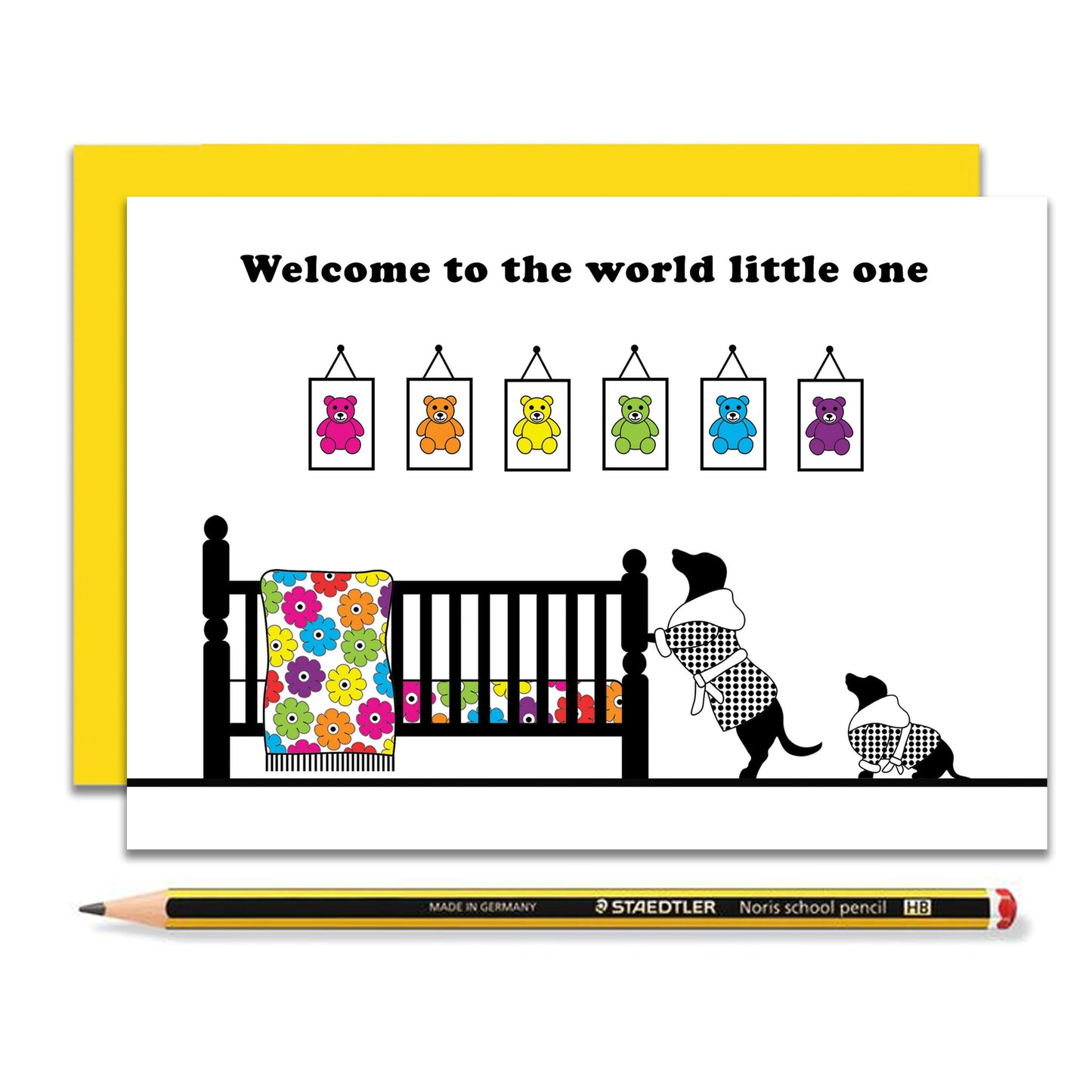 Dachshund Nursery New Baby Card